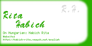 rita habich business card